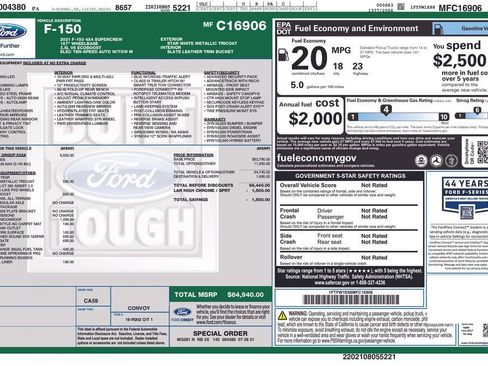 Used 2021 Ford F150 Lariat w/ Equipment Group 502A High image 39