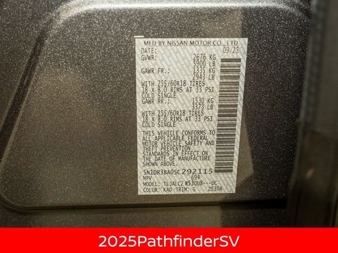 New 2025 Nissan Pathfinder SV w/ Black Appearance Package image 24