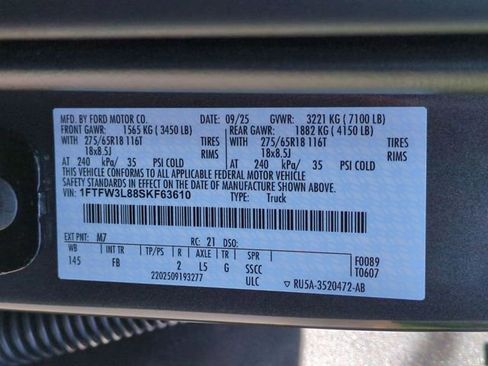 Used 2025 Ford F150 XLT w/ Equipment Group 302A MID AWD/4WD image 44