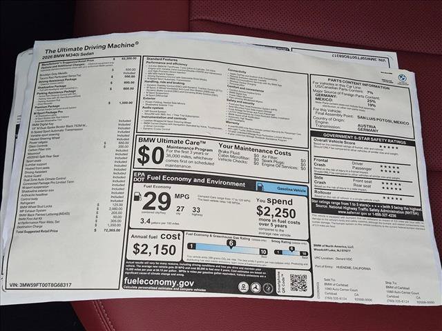 New 2026 BMW M340i w/ Premium Package RWD image 17
