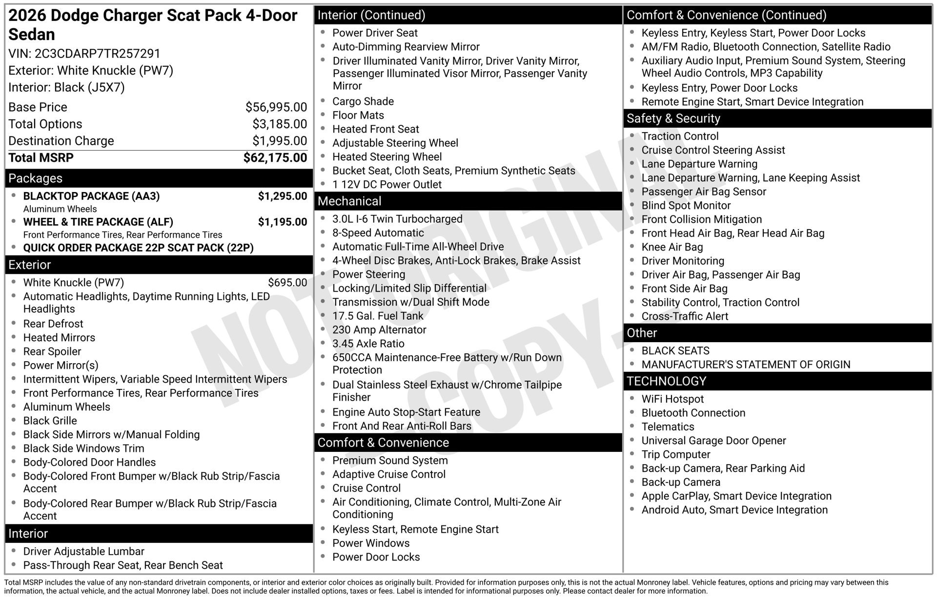 New 2026 Dodge Charger Scat Pack w/ Blacktop Package AWD/4WD image 44