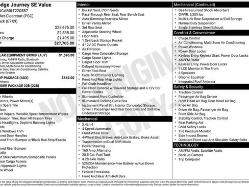 Used 2020 Dodge Journey SE w/ SE Popular Equipment Group image 33