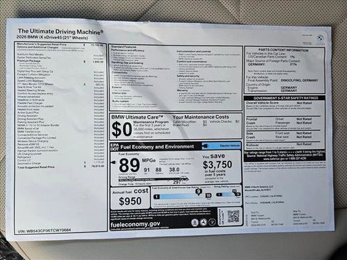 New 2026 BMW iX xDrive45 w/ Premium Package image 19