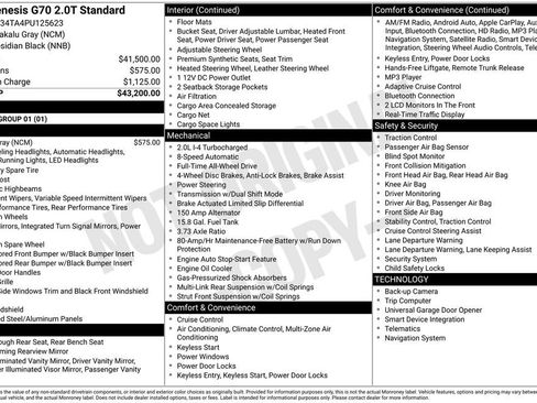 Used 2023 Genesis G70 2.0T image 3