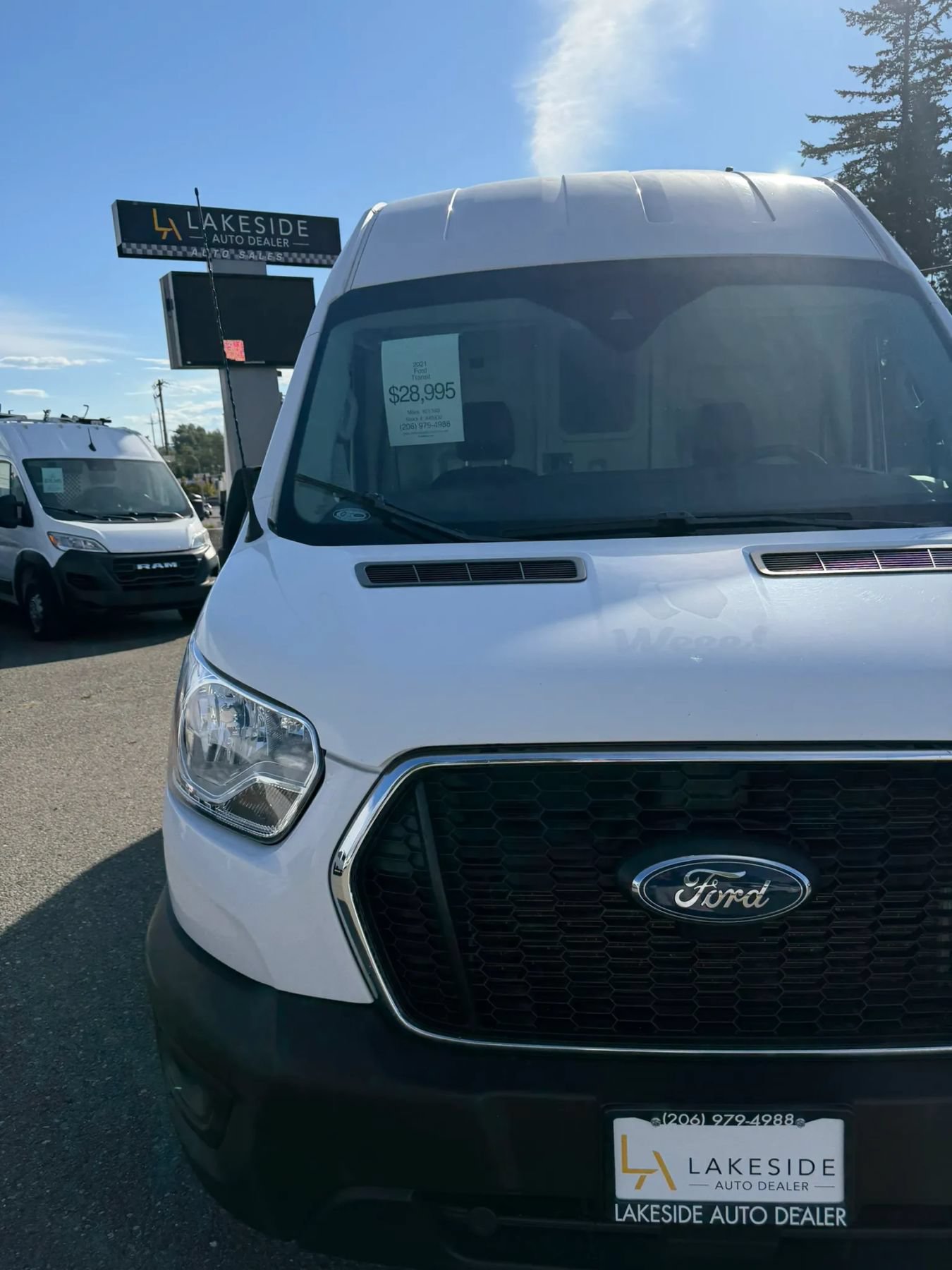 Used 2021 Ford Transit 350 148 High Roof Extended w/ Load Area Protection Package RWD image 12