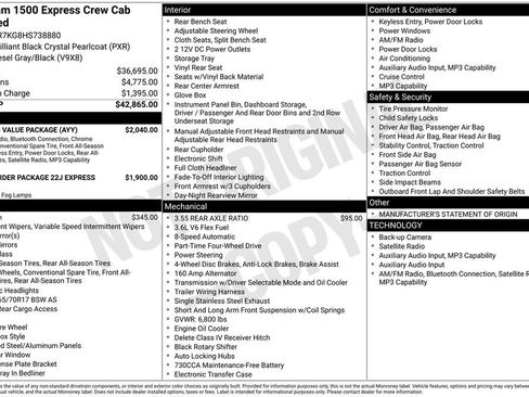 Used 2017 RAM 1500 Express w/ Express Value Package AWD/4WD image 31