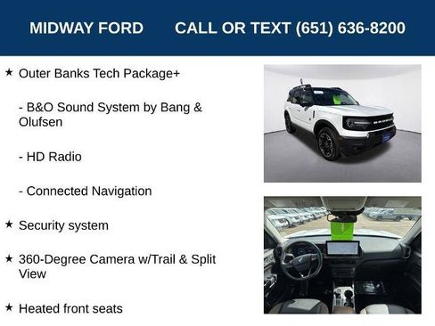 Certified 2025 Ford Bronco Sport Outer Banks w/ Outer Banks Tech Package+ AWD/4WD image 13