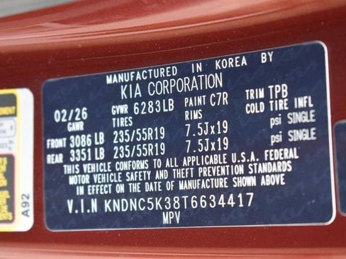 New 2026 Kia Carnival EX FWD image 38