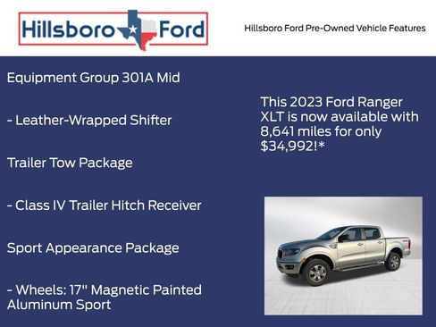 Used 2023 Ford Ranger XLT w/ Equipment Group 301A Mid AWD/4WD image 6