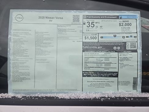 New 2025 Nissan Versa SV w/ Trunk Package image 28