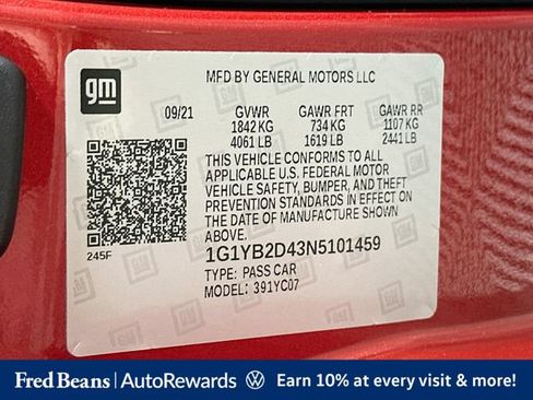 Used 2022 Chevrolet Corvette Stingray Preferred Cpe w/ Z51 Performance Package RWD image 34