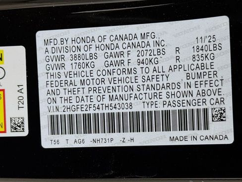 New 2026 Honda Civic Sport image 29