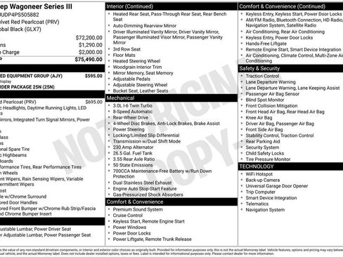 Used 2023 Jeep Wagoneer Series III w/ Preferred Equipment Group RWD image 5