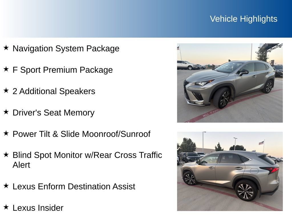 Used 2018 Lexus NX 300 F Sport w/ F Sport Premium Package AWD/4WD image 5