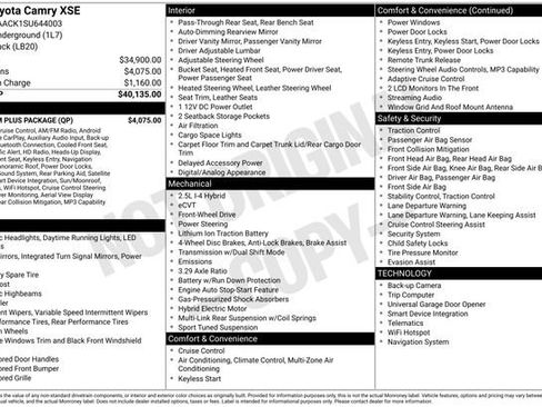 Used 2025 Toyota Camry XSE w/ Premium Plus Package FWD image 22