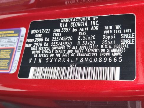 Certified 2022 Kia Sorento SX image 31