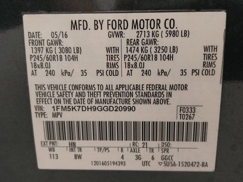 Used 2016 Ford Explorer XLT w/ Equipment Group 202A FWD image 33