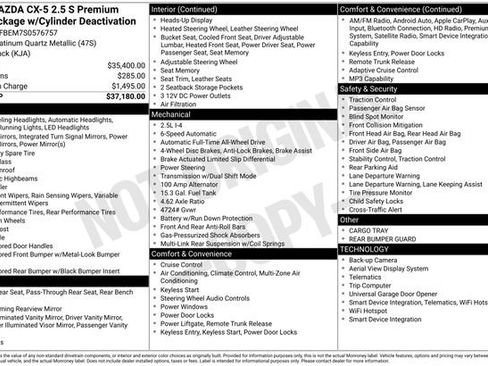 Certified 2025 MAZDA CX-5 AWD 2.5 S w/ Premium Plus Pkg image 5