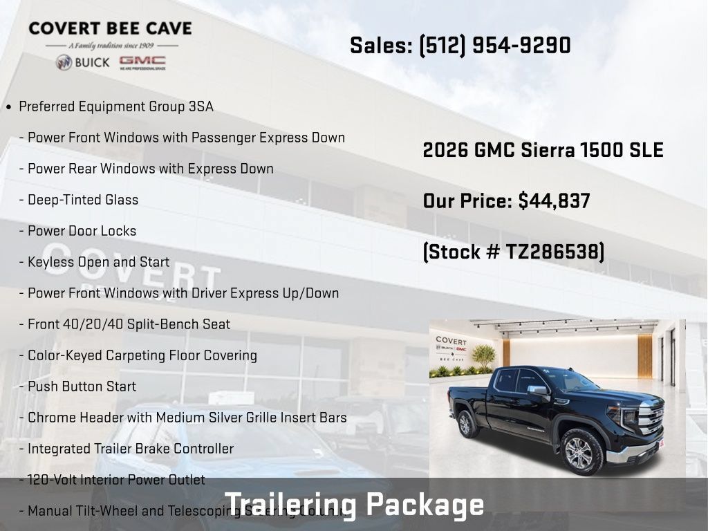 New 2026 GMC Sierra 1500 SLE w/ Preferred Package RWD image 10
