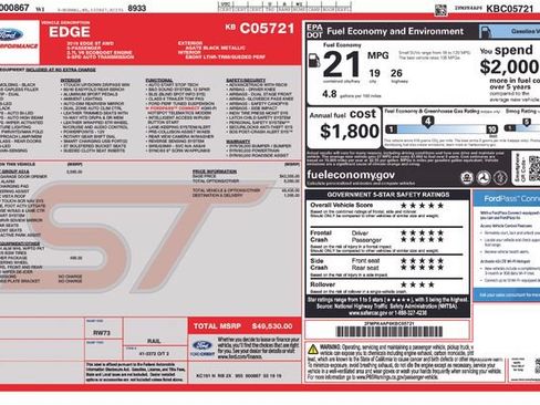 Used 2019 Ford Edge ST w/ Equipment Group 401A AWD/4WD image 4