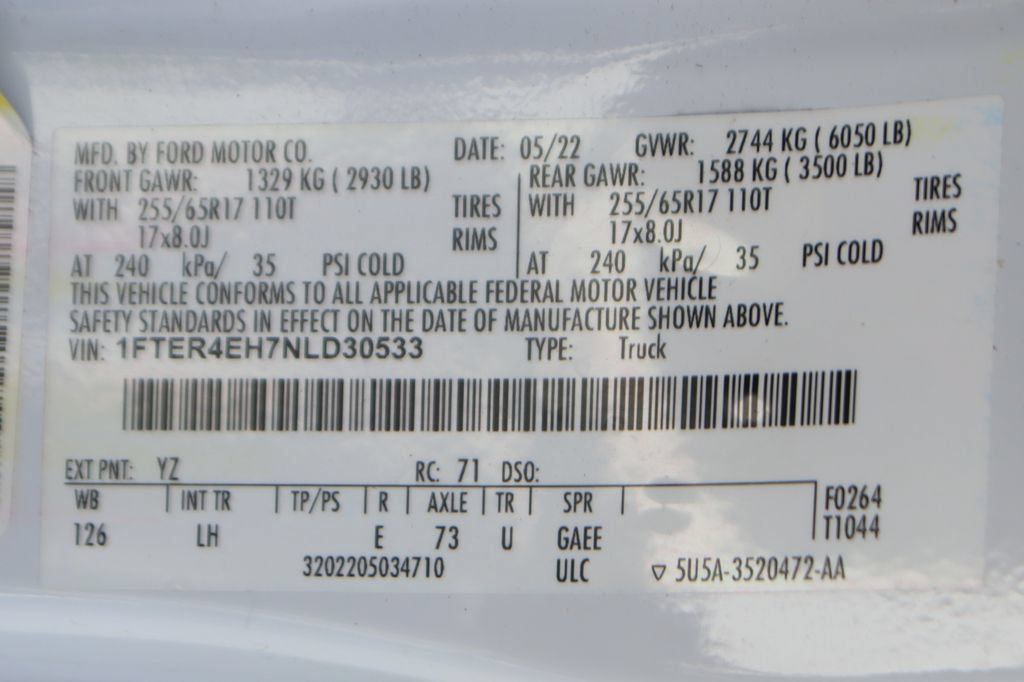 Used 2022 Ford Ranger XL w/ Equipment Group 101A High RWD image 46