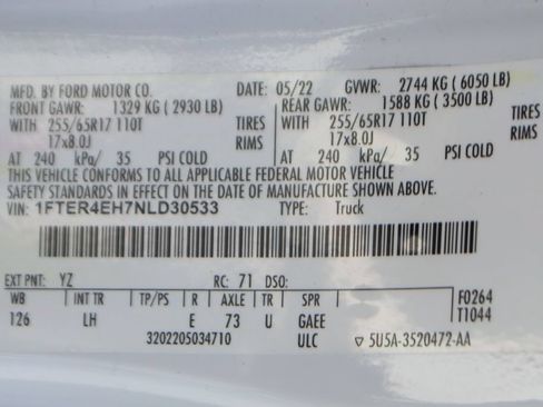 Used 2022 Ford Ranger XL w/ Equipment Group 101A High RWD image 46