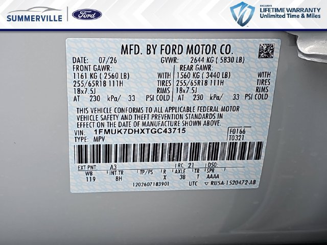 New 2026 Ford Explorer Active RWD image 38