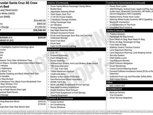 Used 2022 Hyundai Santa Cruz SE w/ Cargo Package image 6