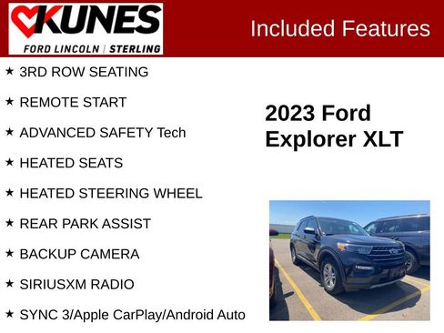 Used 2023 Ford Explorer XLT w/ Equipment Group 202A AWD/4WD image 2