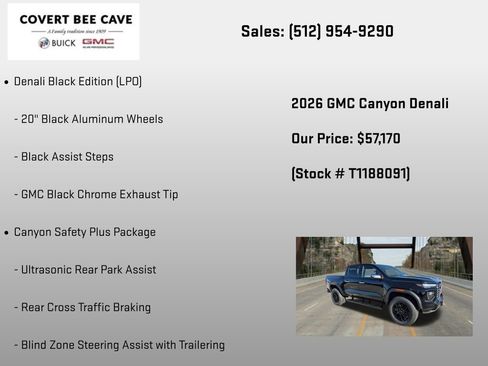 New 2026 GMC Canyon Denali w/ LPO, Denali Black Edition AWD/4WD image 36