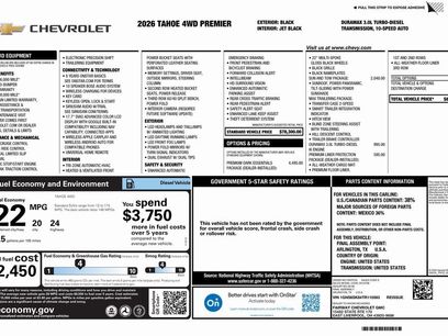 New 2026 Chevrolet Tahoe Premier