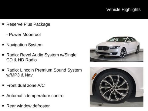 Used 2019 Lincoln MKZ Reserve w/ Reserve Plus Package FWD image 13