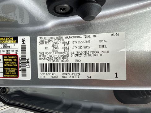 Used 2026 Toyota Tundra Platinum AWD/4WD image 34