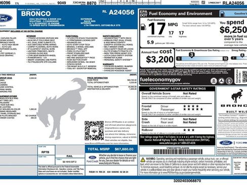 Used 2024 Ford Bronco Wildtrak AWD/4WD image 2