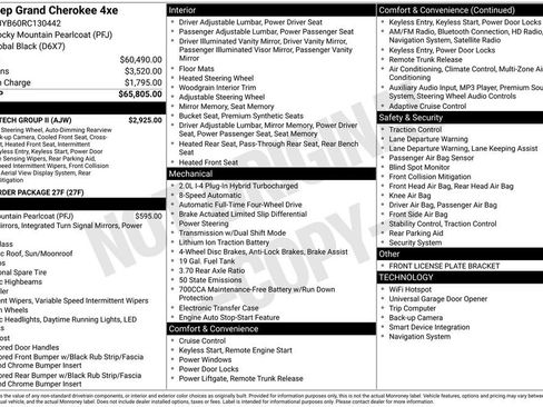 New 2024 Jeep Grand Cherokee Limited 4xe w/ Luxury Tech Group II AWD/4WD image 6