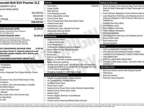 Used 2023 Chevrolet Bolt EUV Premier w/ Sun & Sound Package FWD image 42