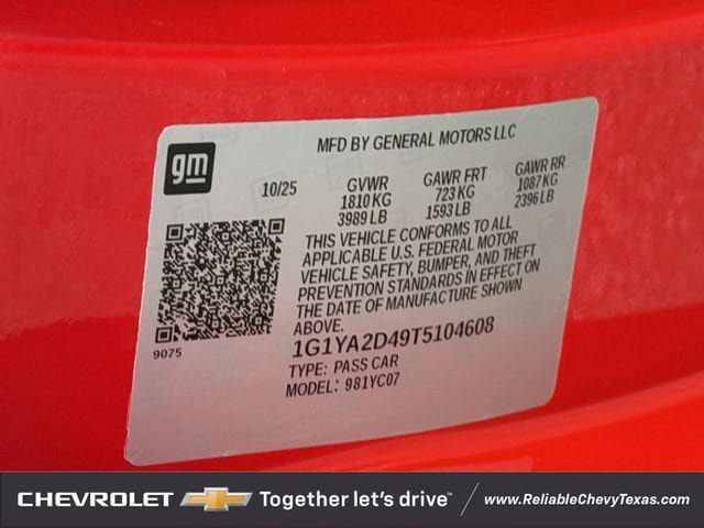 Used 2026 Chevrolet Corvette Stingray Coupe w/ 1LT RWD image 36