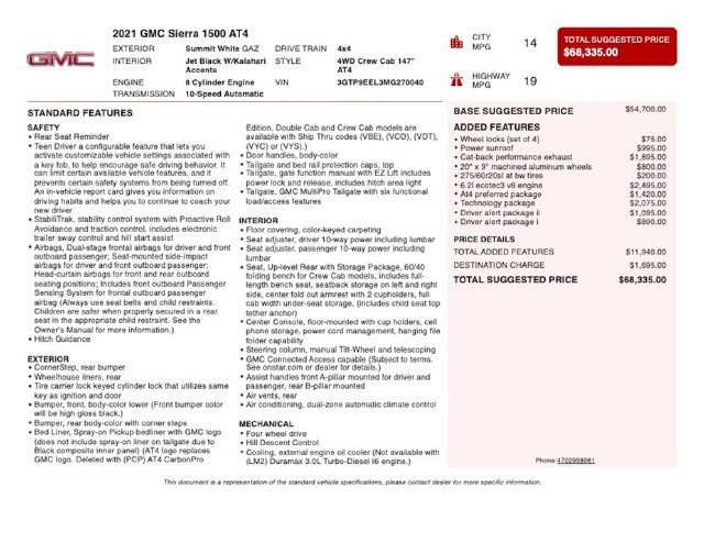 Used 2021 GMC Sierra 1500 AT4 w/ Technology Package AWD/4WD image 4