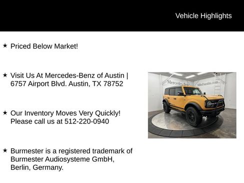Used 2022 Ford Bronco Wildtrak AWD/4WD image 6