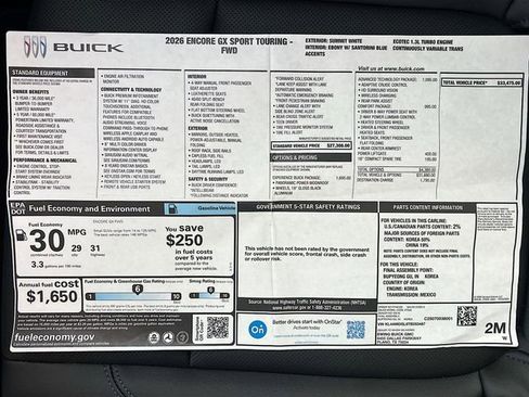 New 2026 Buick Encore GX Sport Touring w/ Advanced Technology Package FWD image 21