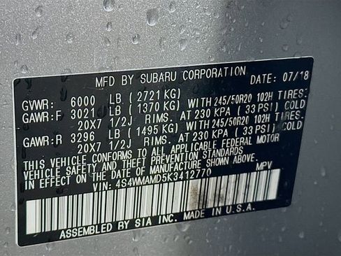 Used 2019 Subaru Ascent Limited image 33