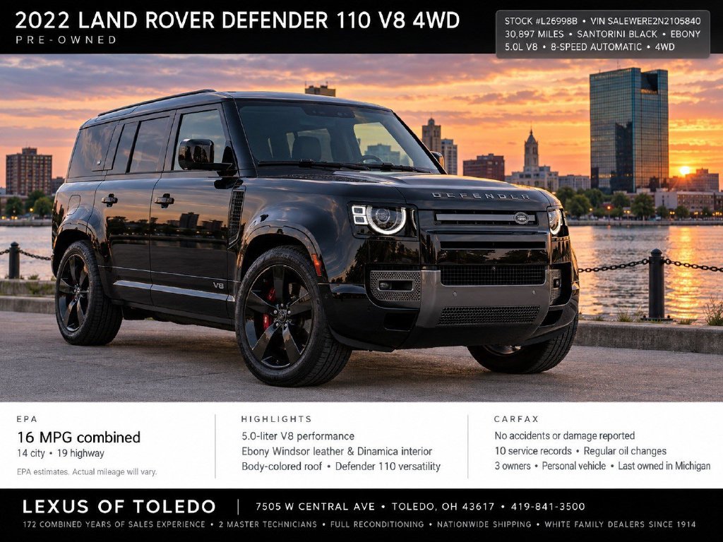 Used 2022 Land Rover Defender 110 V8 AWD/4WD image 3