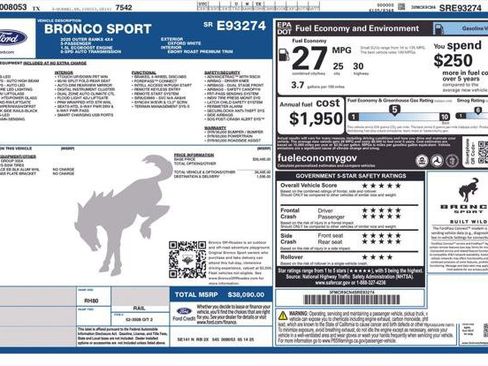 Used 2025 Ford Bronco Sport Outer Banks AWD/4WD image 2