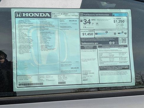 New 2026 Honda Civic Sport image 17