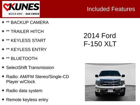 Used 2014 Ford F150 XLT w/ Trailer Tow Package AWD/4WD image 2