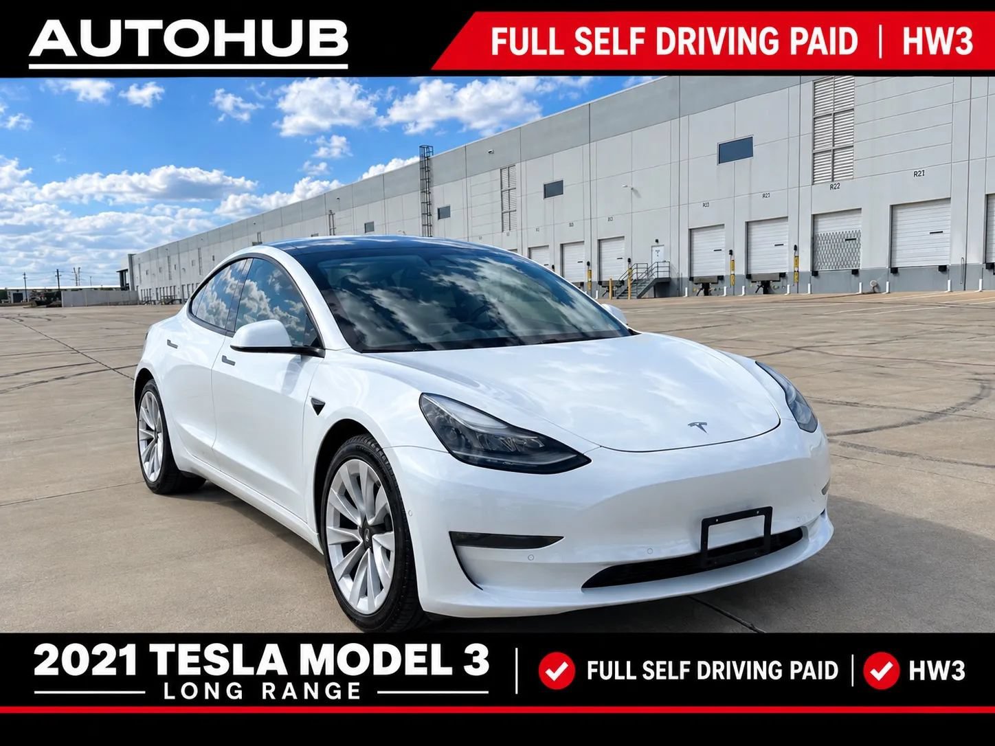 Used 2021 Tesla Model 3 Long Range AWD/4WD image 1