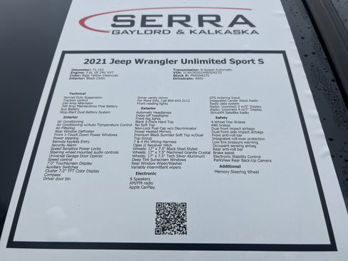 Used 2021 Jeep Wrangler Unlimited Sport w/ Dual Top Group image 31