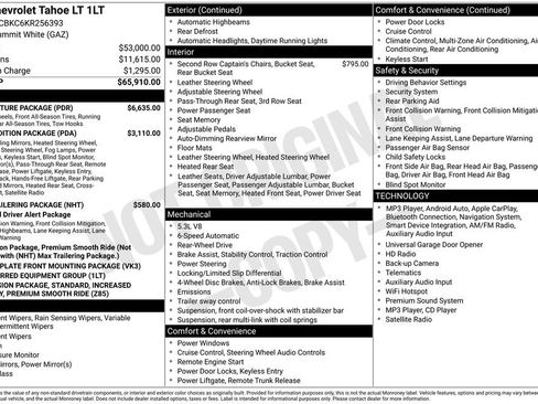 Used 2019 Chevrolet Tahoe LT w/ LT Signature Package RWD image 32