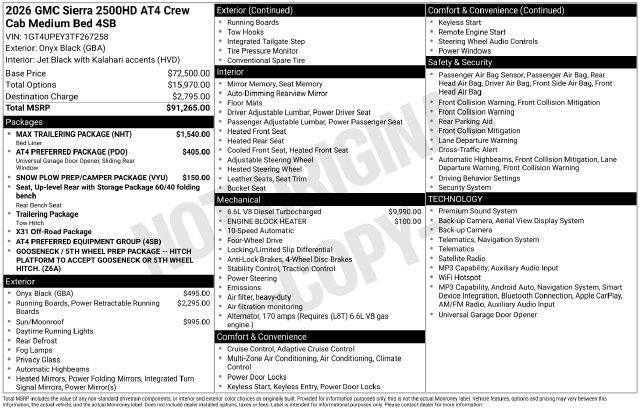 Used 2026 GMC Sierra 2500 AT4 w/ Max Trailering Package AWD/4WD image 41