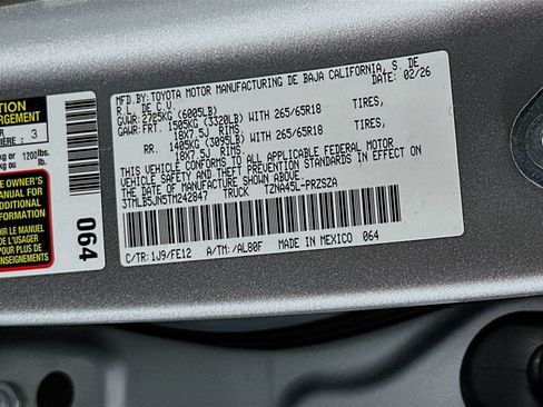 New 2026 Toyota Tacoma TRD Sport AWD/4WD image 31